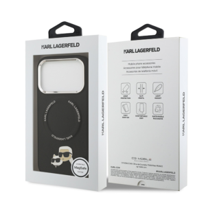 Husa Karl Lagerfeld Karl and Choupette Heads Pins MagSafe pentru iPhone 17 Pro Max [5]