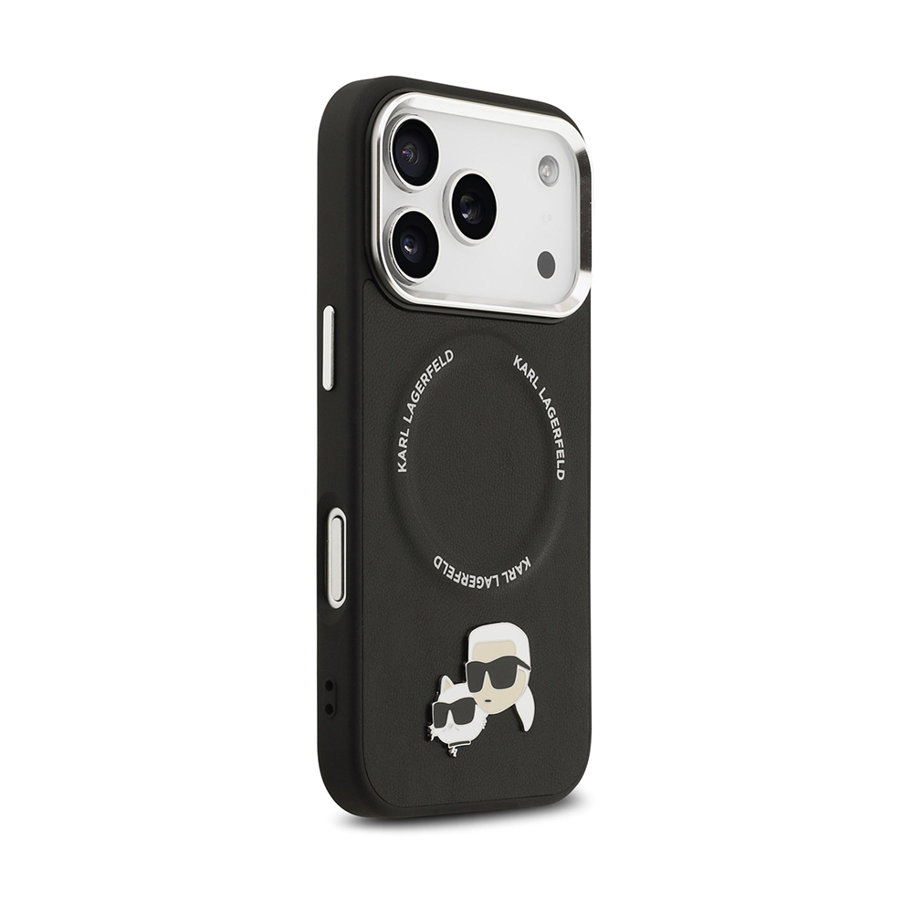 Husa Karl Lagerfeld Karl and Choupette Heads Pins MagSafe pentru iPhone 17 Pro Max [4]