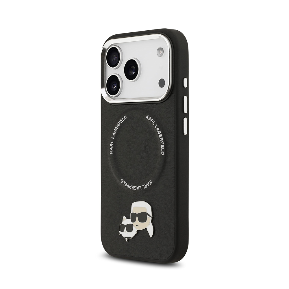 Husa Karl Lagerfeld Karl and Choupette Heads Pins MagSafe pentru iPhone 17 Pro Max [3]