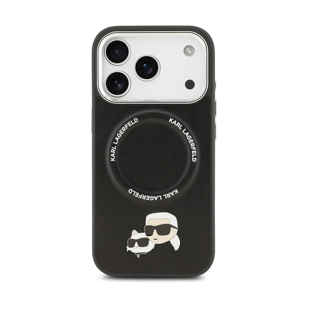Husa Karl Lagerfeld Karl and Choupette Heads Pins MagSafe pentru iPhone 17 Pro Max [2]