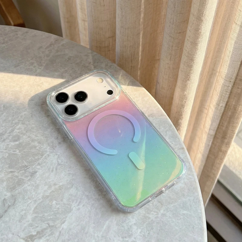 Husa Pentru Iphone MagSafe Degraded multicolored glitter [3]
