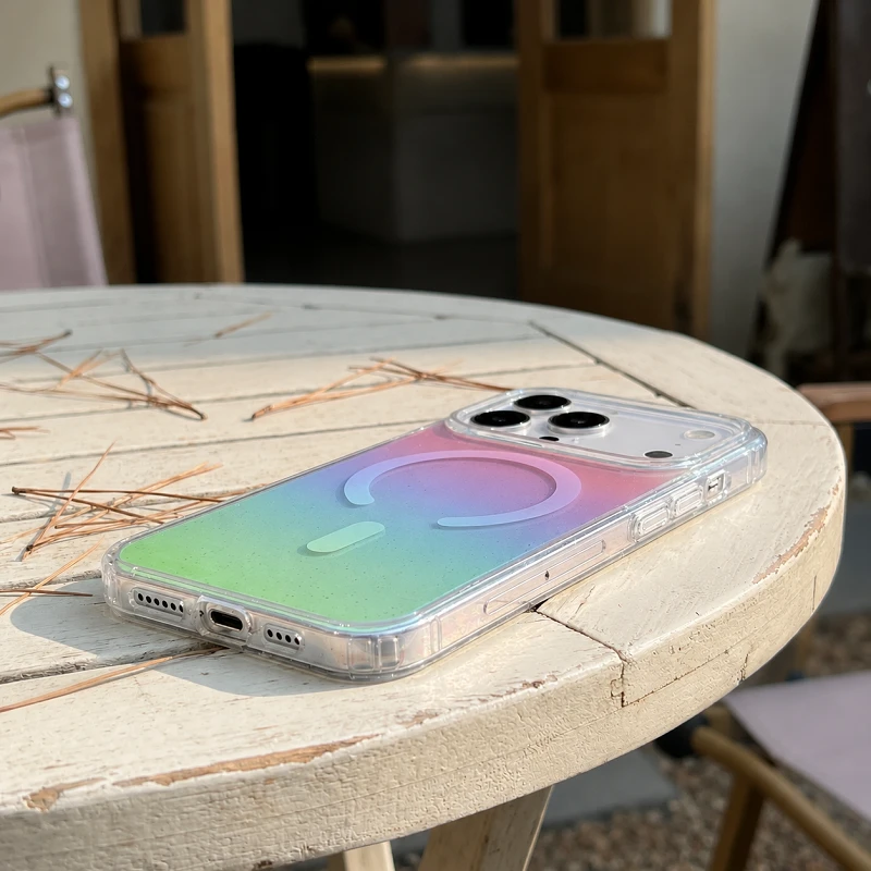 Husa Pentru Iphone MagSafe Degraded multicolored glitter [4]