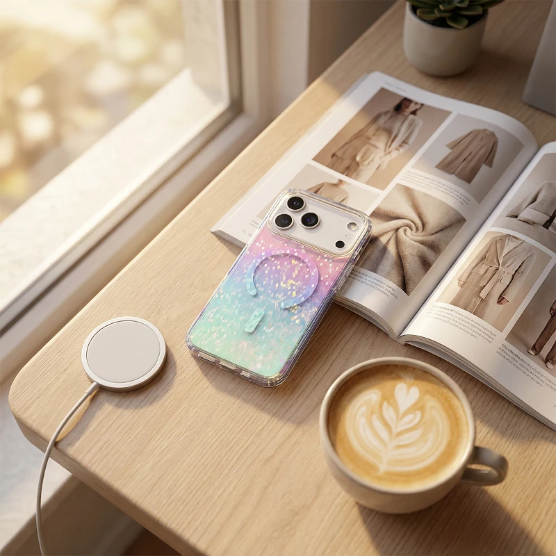Husa pentru Iphone Magsafe Holographic Diamond Effect [3]
