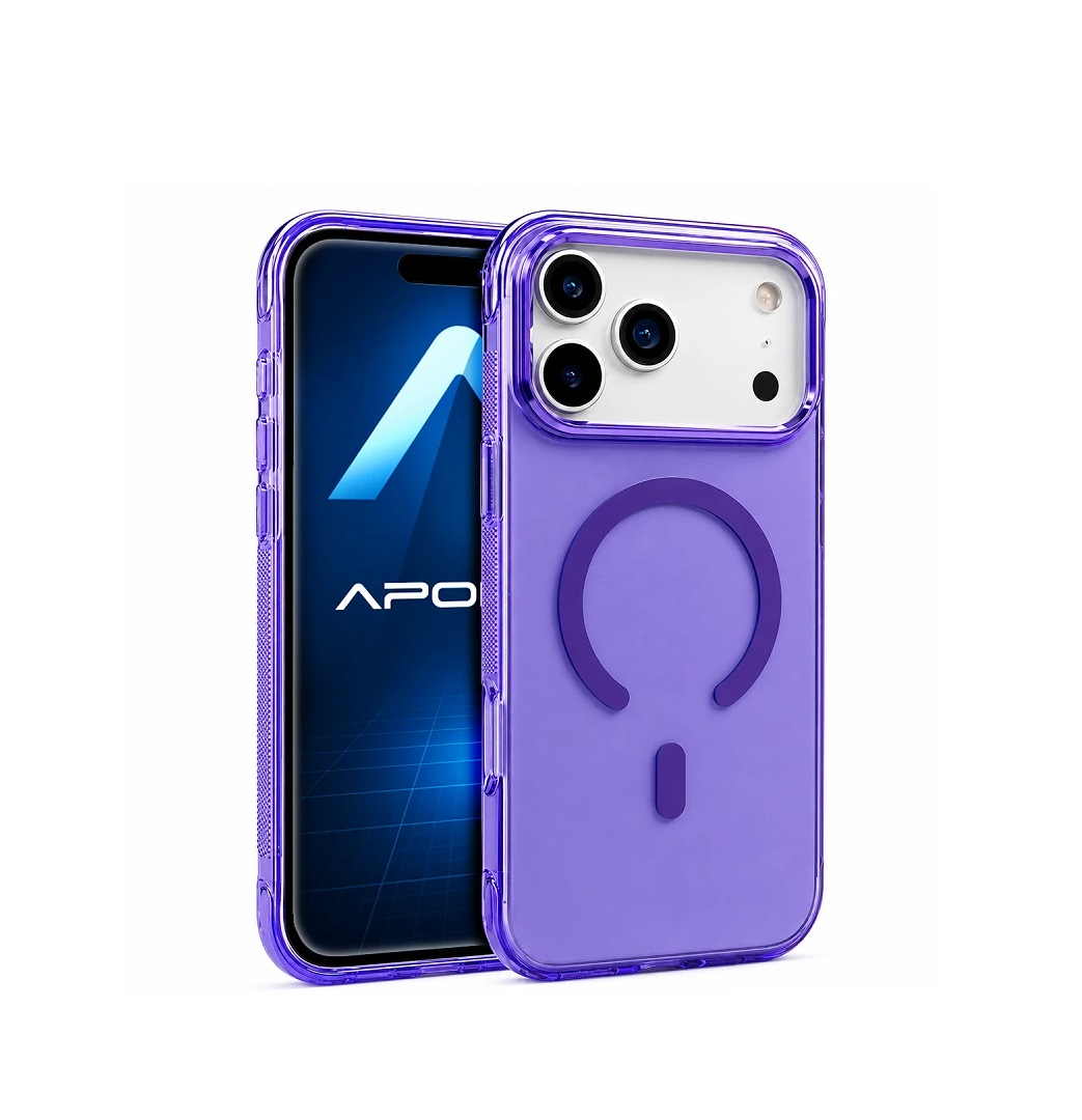 Husă Pentru Iphone Mată cu Colțuri Ranforsate și Cameră de Aer, Purple [1]