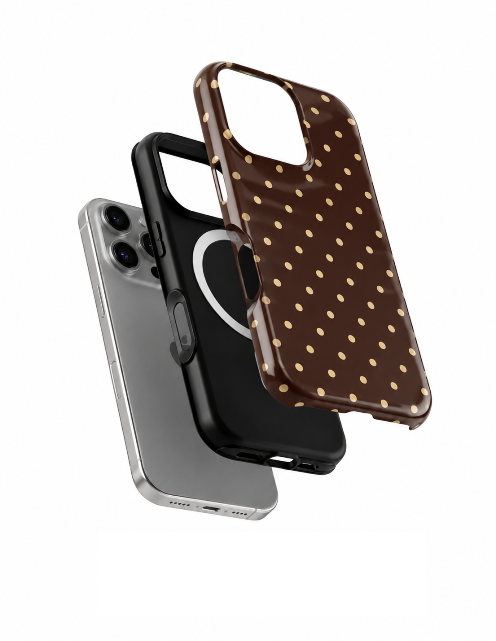 Husa TagOne Double Armor Pentru Iphone Magsafe Polka Espresso [3]