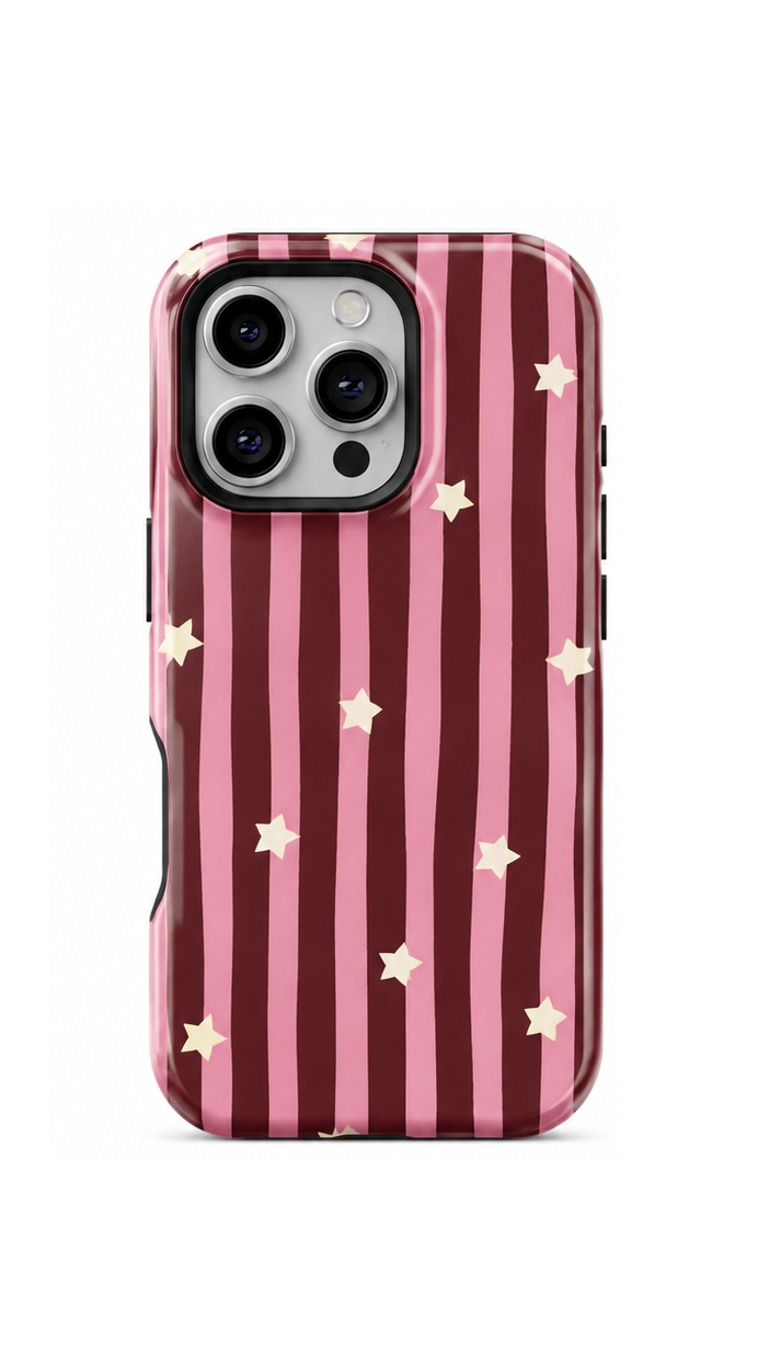 Husă TagOne Stardust Stripes – Design Roz Elegant pentru Telefon [3]