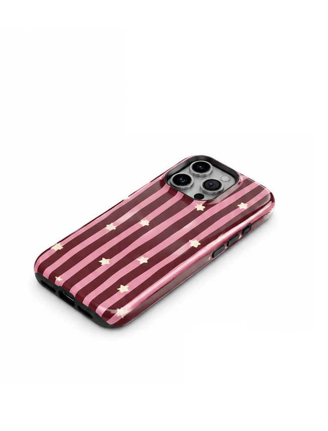 Husă TagOne Stardust Stripes – Design Roz Elegant pentru Telefon [2]