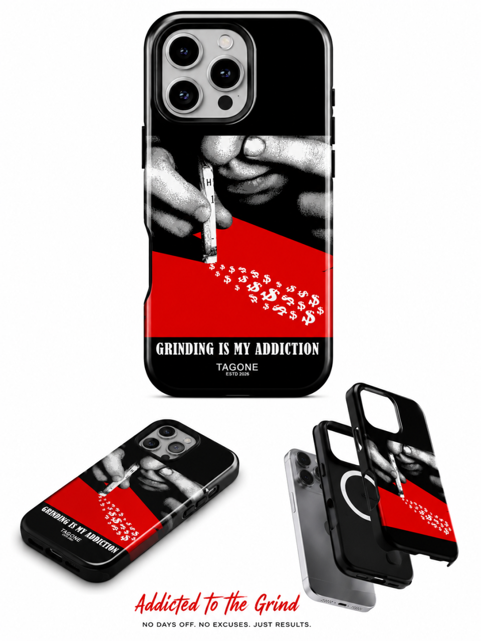 Husă TagOne Grinding Is My Addiction – Design Premium pentru Telefon [4]