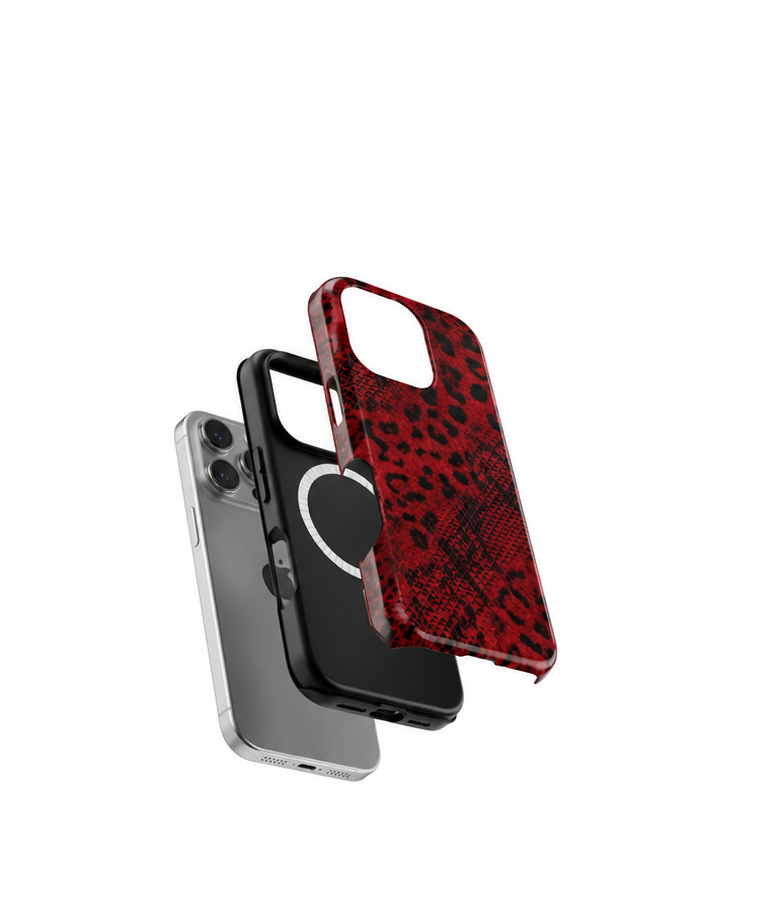 Husă Premium TagOne Crimson Wild – Design Animal Print Roșu Luxury [1]