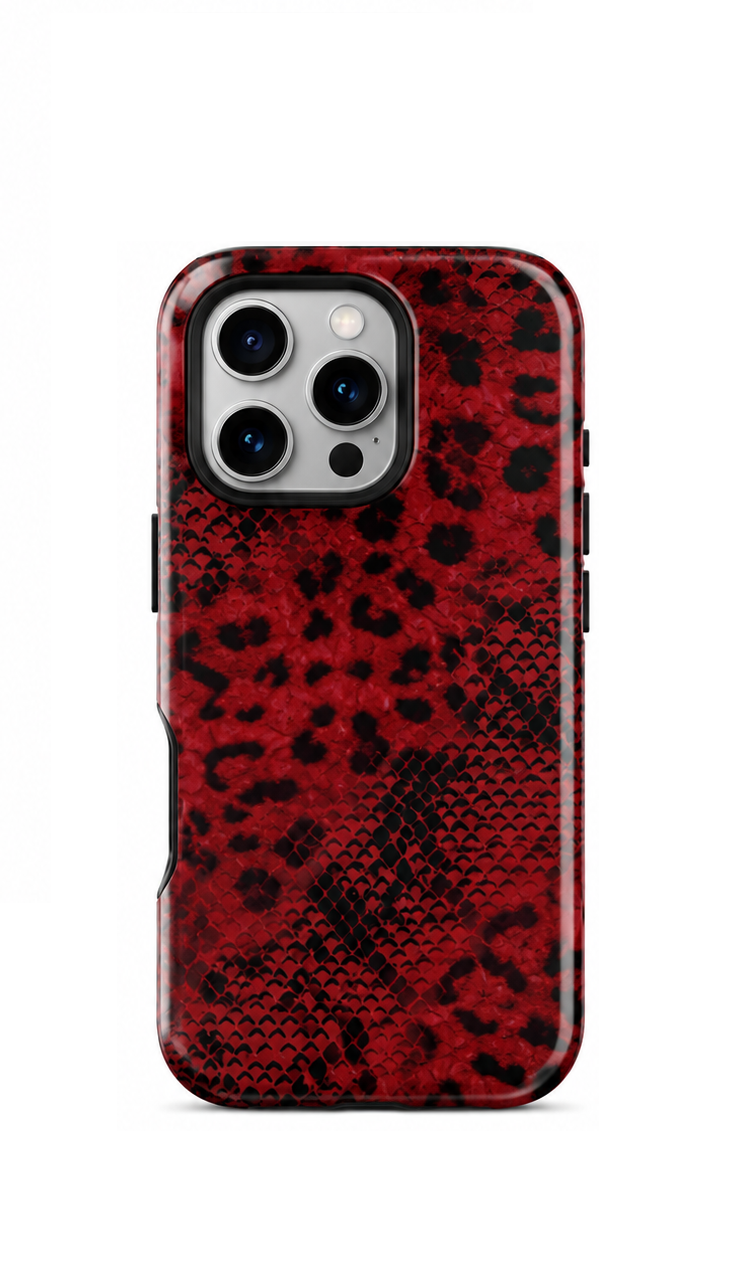 Husă Premium TagOne Crimson Wild – Design Animal Print Roșu Luxury [2]