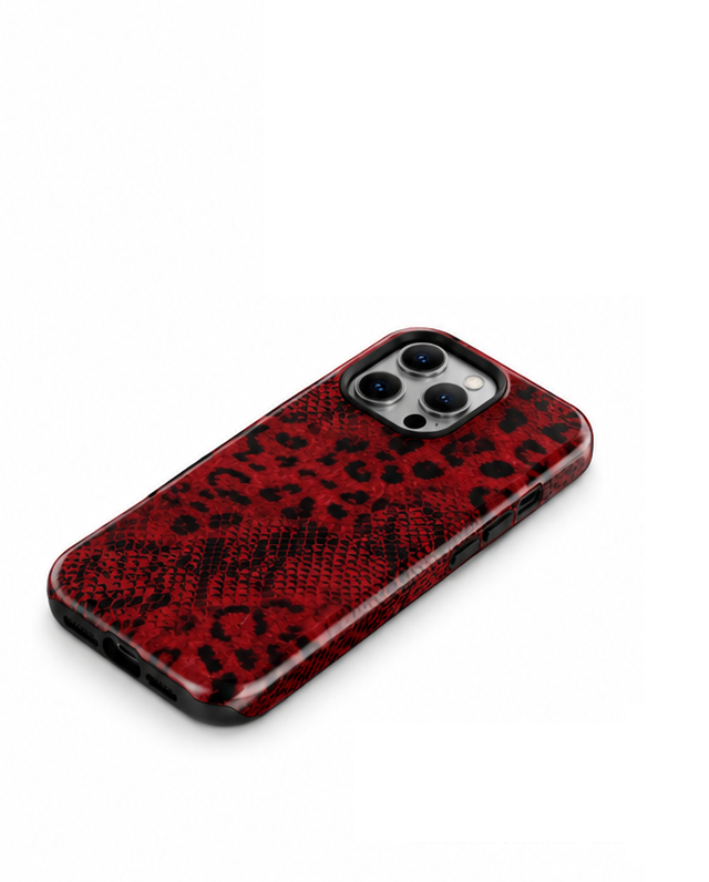 Husă Premium TagOne Crimson Wild – Design Animal Print Roșu Luxury [3]