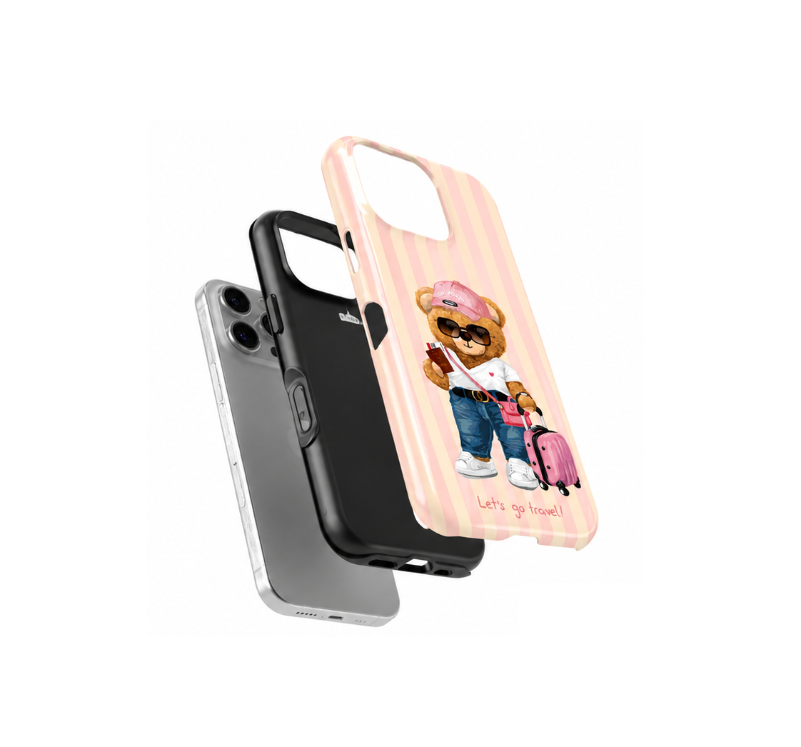 Husa TagOne Double Armor Pentru Iphone Magsafe Let's Go Travel Teddy – Pink Stripes [3]