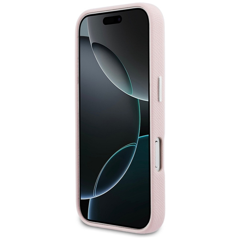 Husa telefon Karl Lagerfeld Karl & Choupette Head Pins Saffiano MagSafe roz, pentru iPhone 17 Pro Max [4]