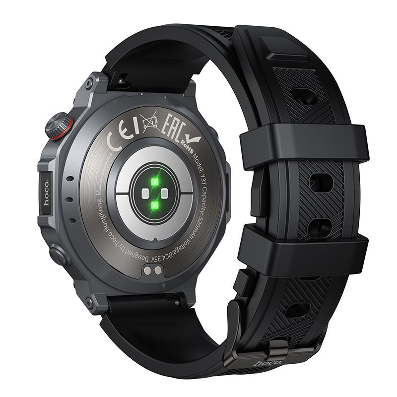 Smartwatch HOCO Y37 AMOLED GPS Apel Bluetooth 7 Zile Autonomie Negru [2]