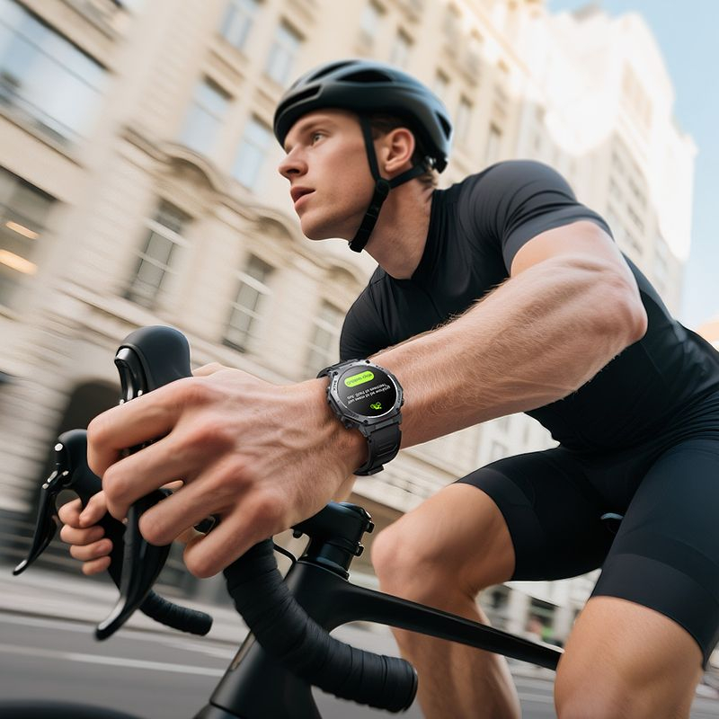 Smartwatch HOCO Y37 AMOLED GPS Apel Bluetooth 7 Zile Autonomie Negru [9]