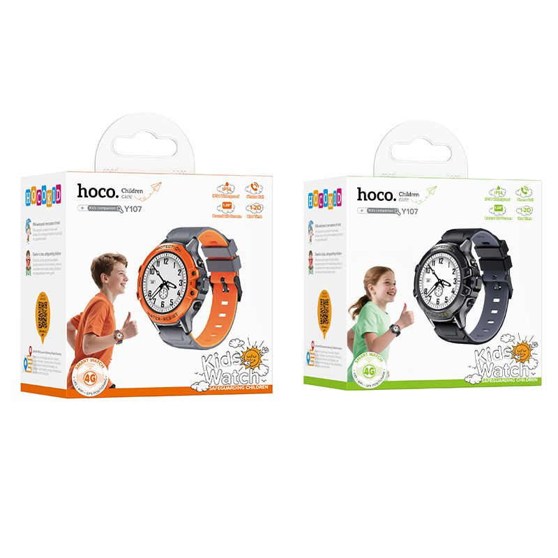 Smartwatch Pentru Copii Hoco 1,28" 4G GPS with call function Y107 orange [4]