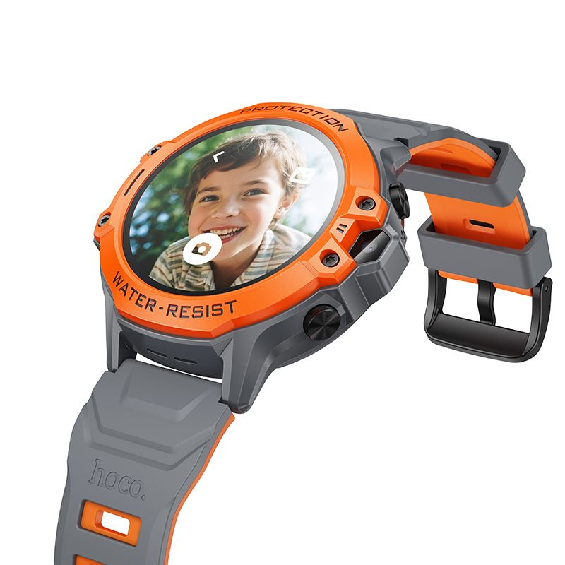 Smartwatch Pentru Copii Hoco 1,28" 4G GPS with call function Y107 orange [1]