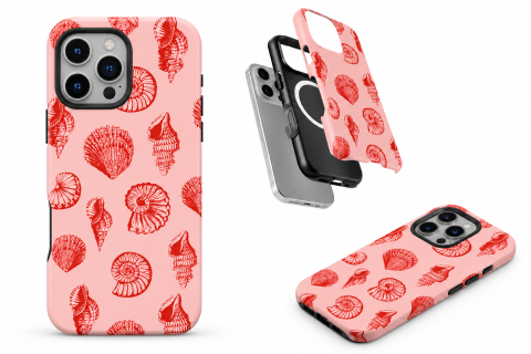 Huse TagOne - Husă Premium TagOne Coral Shells – Design cu Scoici Marine pentru Telefon