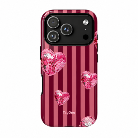 Huse TagOne - Husa Telefon TagOne Double Armor Magsafe Disco Hearts
