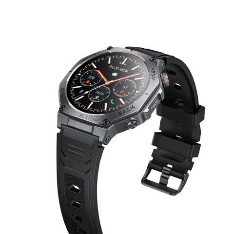 Smartwatch - Smartwatch HOCO Y37 AMOLED GPS Apel Bluetooth 7 Zile Autonomie Negru