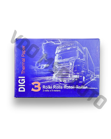 Produse - Set 3 role hârtie termică DIGI pentru tahograf – 9 m