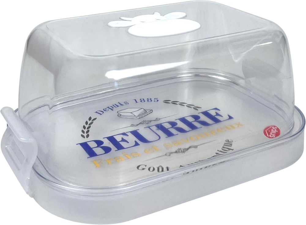 Cutie Unt Snips Farm 043420, 0,5 L – Recipient Transparent din Plastic Fără BPA, cu Capac cu Clips, Fabricat în Italia [3]