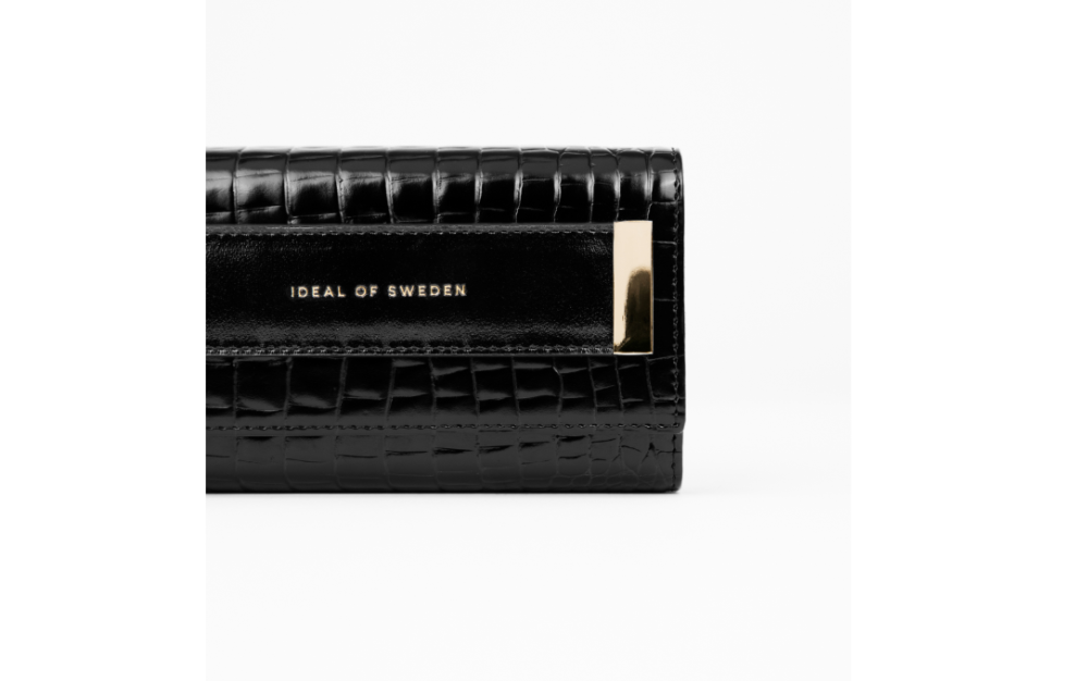 Husa - Etui iDeal of Sweden Neo Noir Croco pentru iPhone 12 Pro Max – design elegant, negru cu textură croco [4]