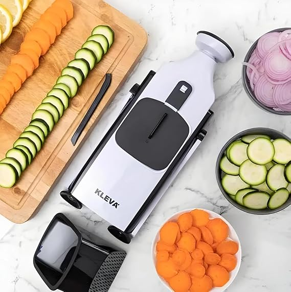 Feliator Legume One-Push XL cu Protecție pentru Degete – Kleva Range SAFESLICER01, cu Bonus Peeler [3]