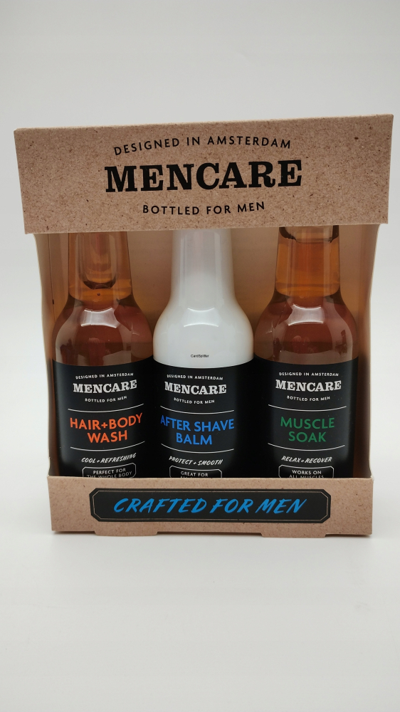 Set cadou pentru bărbați – Mencare Bottled, 3 produse pentru îngrijirea părului, feței și corpului [2]