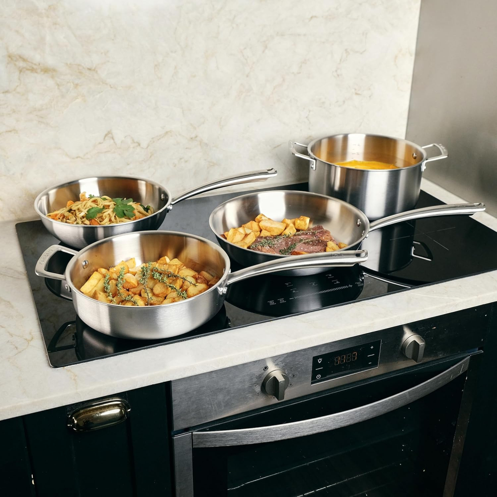 Tigaie KAMBERG Triply Ø24 cm – inox 18/10, fără PFAS, compatibilă inducție și cuptor [2]