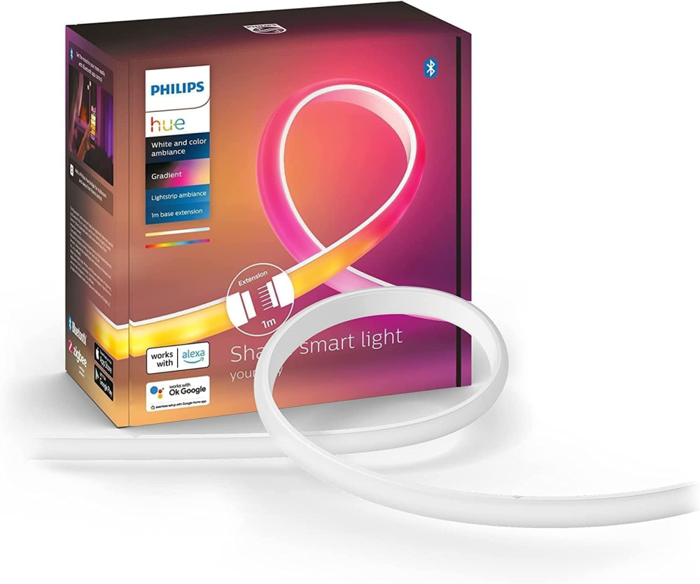 Bandă LED inteligentă Philips Hue Gradient Lightstrip Ambiance – Extensie 1 m, White & Color RESIGILAT - NOU [1]