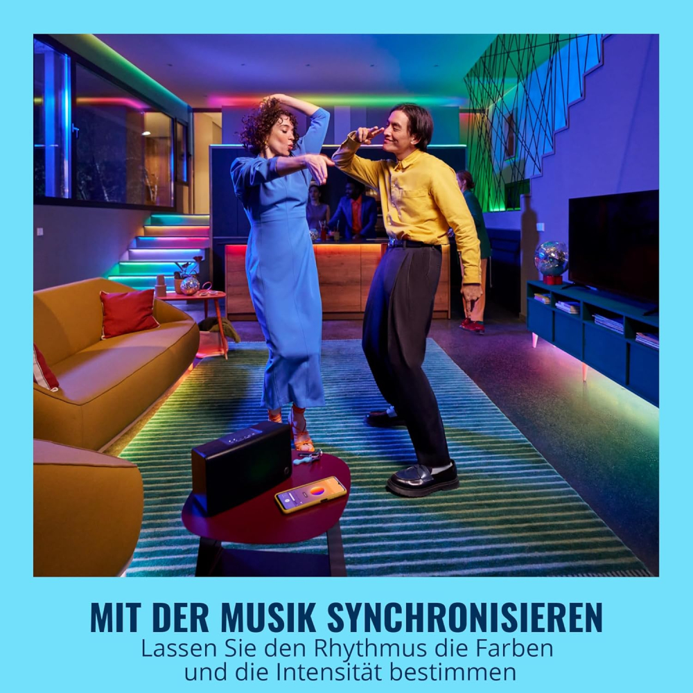 WiZ RGBIC LED 5 m – Bandă LED inteligentă, 16M culori, WiFi, Alexa/Google/HomeKit [4]