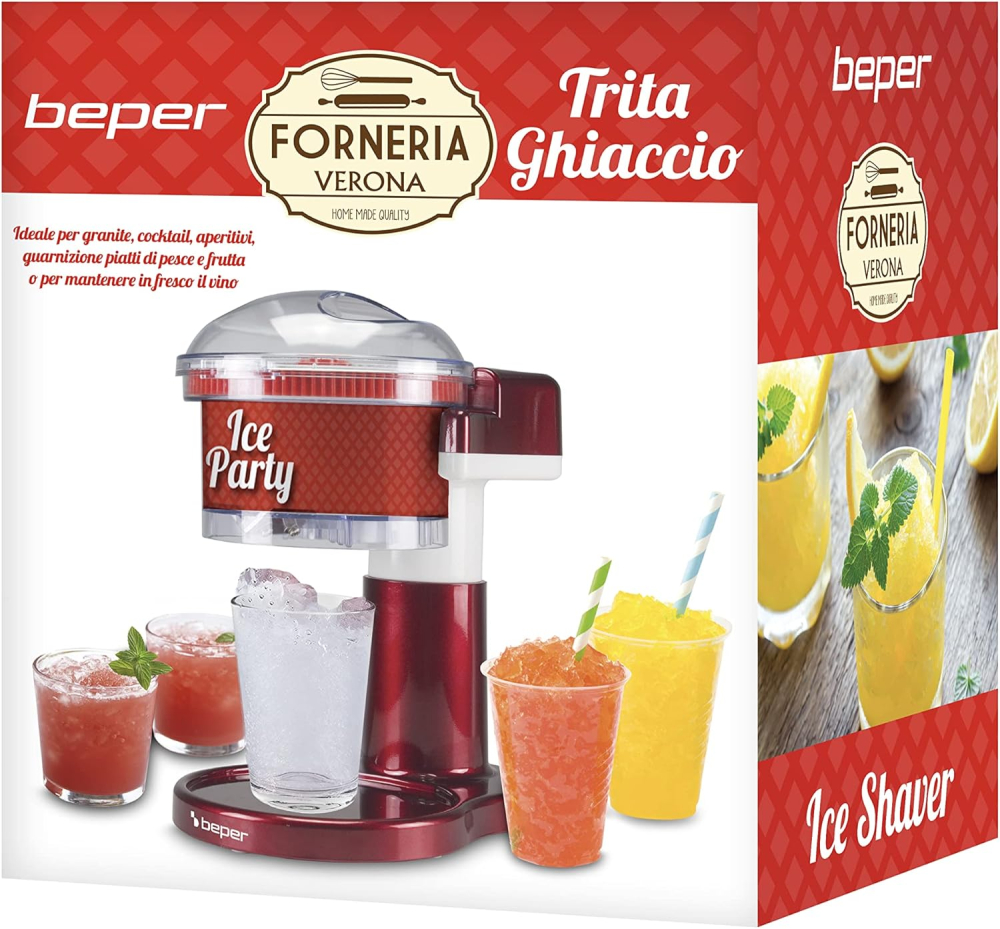 Zdrobitor electric de gheață, 30 W – BEPER P102GEL100| Lame Inox, Siguranță Integrată, Ideal pentru Cocktails & Granita [2]