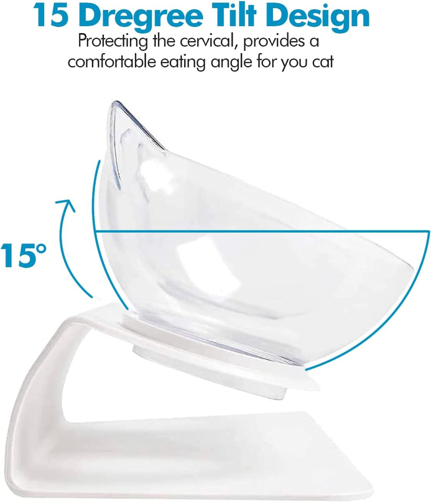 Bol Înălțat Pisici & Câini – Edipets, Anti-Vărsare, Transparent, Single/Double [5]