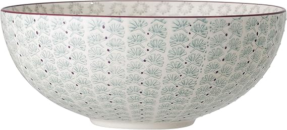 Bol mare Bloomingville Maya 2.6L – Stoneware verde, Ø 28.5 cm, elegant și rezistent [4]
