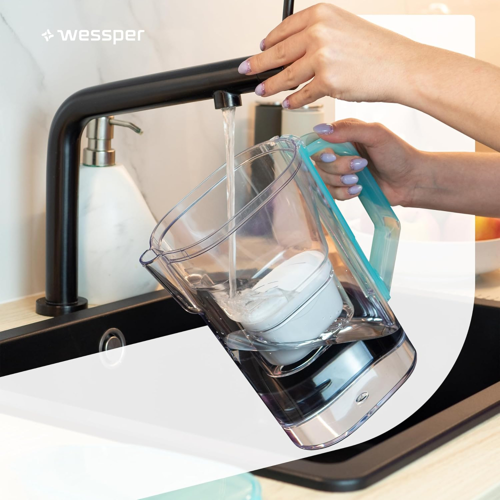 Wessper Cană Filtrantă 2.7 L Mint + 6 Filtre – Carbon Activ & Ion Exchange [3]