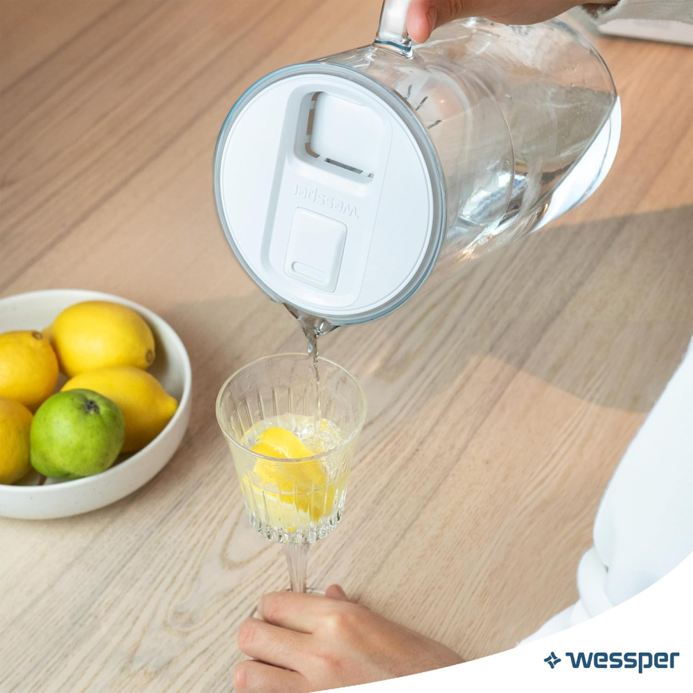 Wessper Cană Filtrantă 3L Sticlă + Display LED – Carbon Activ & Rășină Ionică, BPA-Free [2]