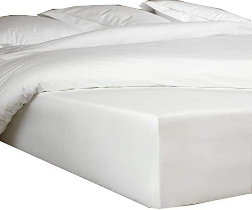 Cearșaf cu elastic 200x200x30 cm bumbac percale 233 TC – De Witte Lietaer, alb [2]