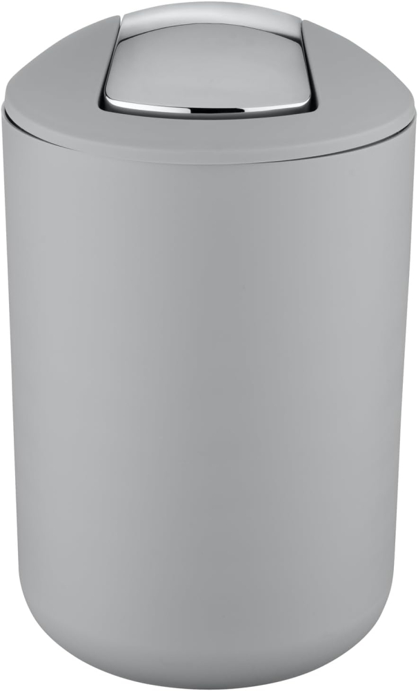 Coș Cosmetic WENKO Brasil, Gri, Mărime L – Coș de Gunoi cu Capac Bascultant, 6,5 L, Din Plastic Indestructibil, 19,5 x 31 cm [3]