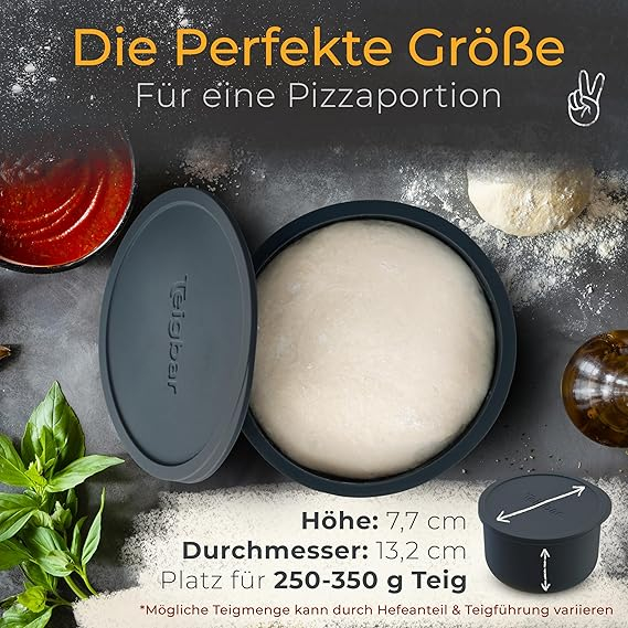 Cutii pentru Aluat de Pizza cu Capac, Set 6 Buc – Pizza Ball Box din Silicon Anti-Lipire, Fermentare Perfectă, Economisire Spațiu [3]