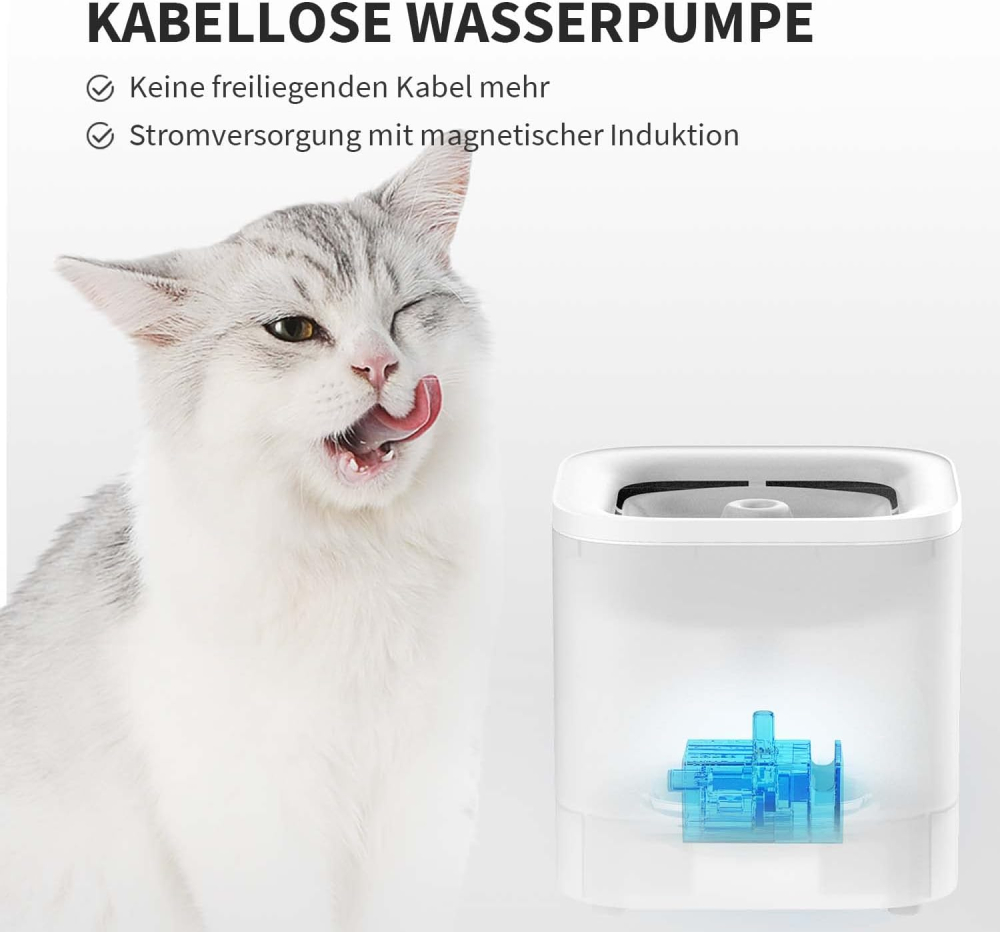 Fântână Apă Pisici/Câini 1.85 L cu LED & Pompă Silențioasă – PETKIT Cybertail [8]