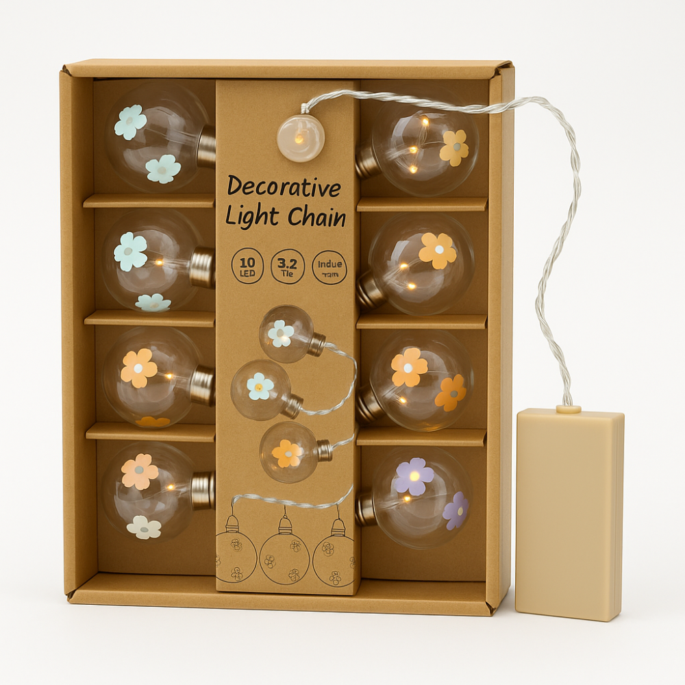 Ghirlandă luminoasă decorativă cu 10 globuri din sticlă, LED [1]