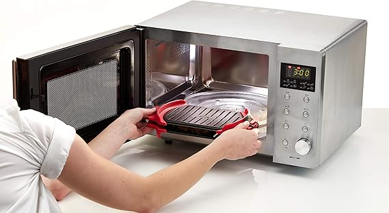 Grătar pentru Microunde Lékué, Sandwich Maker & Panini Press, 25,4 x 14 cm, Roșu [2]