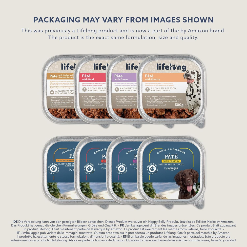 Hrană Umedă Câini by Amazon (fost Lifelong) – 20×300g, Pateu Mixt, Fără Aditivi Artificiali [2]