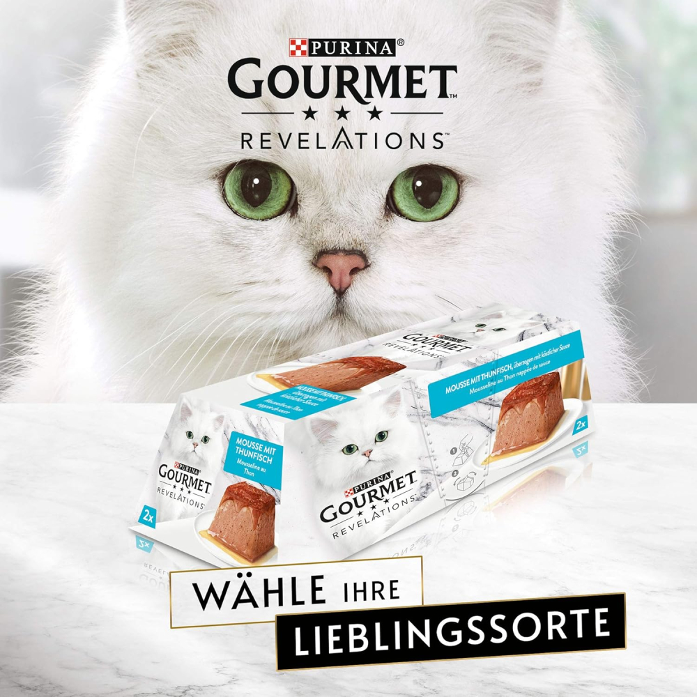 Purina GOURMET Revelations Mousse cu Ton – 24 Porții, Hrană Umedă Pisici [4]