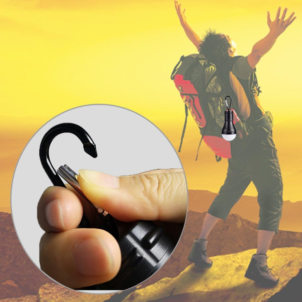 Lampă Camping LED cu Carabină – Set 4 Buc., 3 Moduri, Waterproof [6]