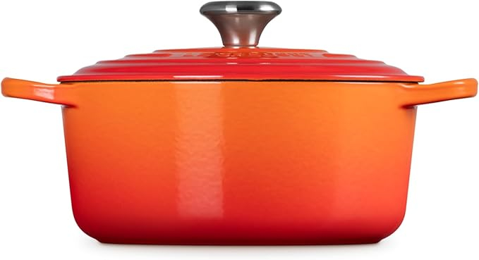 Le Creuset Signature – Oală Rotundă din Fontă Emailată cu Capac, Ø 24 cm, 4.2 L, Culoare Roșu Copt [4]