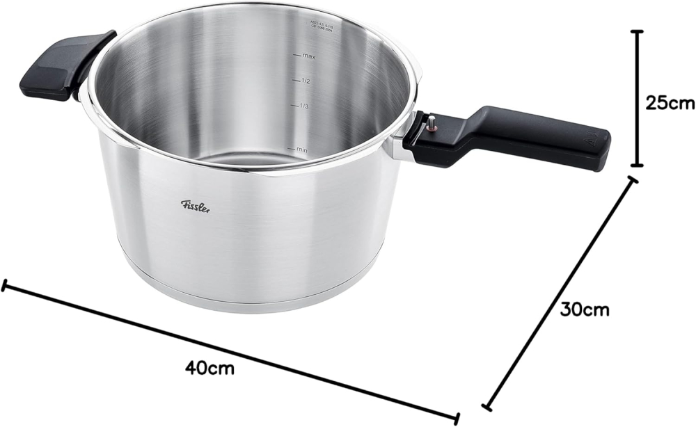 Oală sub presiune Fissler Vitaquick Premium 6 L, inox, 2 trepte gătire [5]
