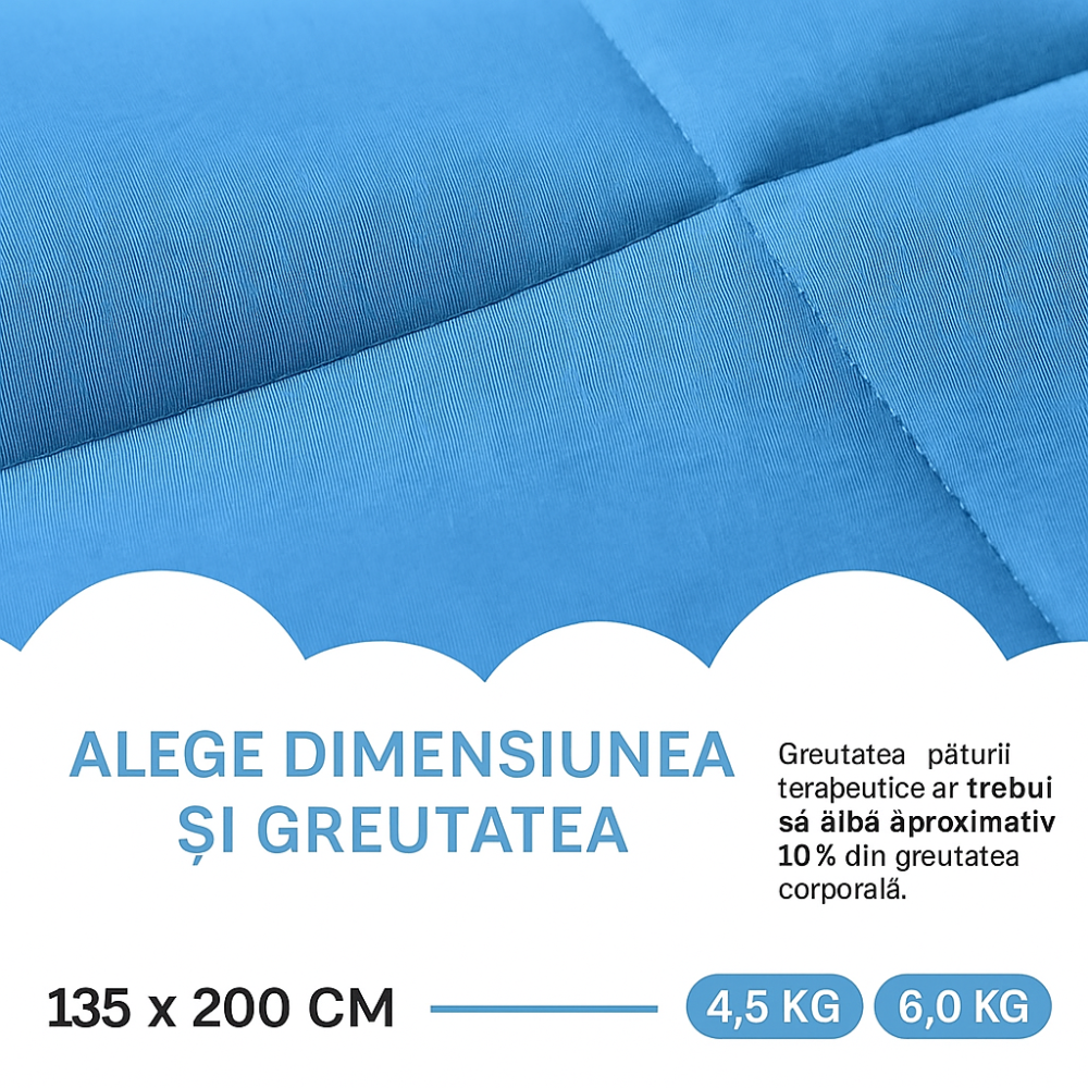 Pătură Ponderată Dailydream – Bumbac 100%, Sleep Therapy, Oeko-Tex [3]