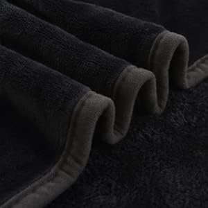 Pătură Pufoasă HOZY, Tip Fleece, Dublu-Strat, 220 x 240 cm, Blue Washed – Pătură XXL pentru Canapea, Pat, Câine sau Camping [2]